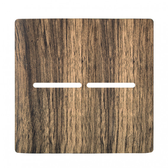 Placa p/ 2 Interruptores 4x4 - Novara Carvalho